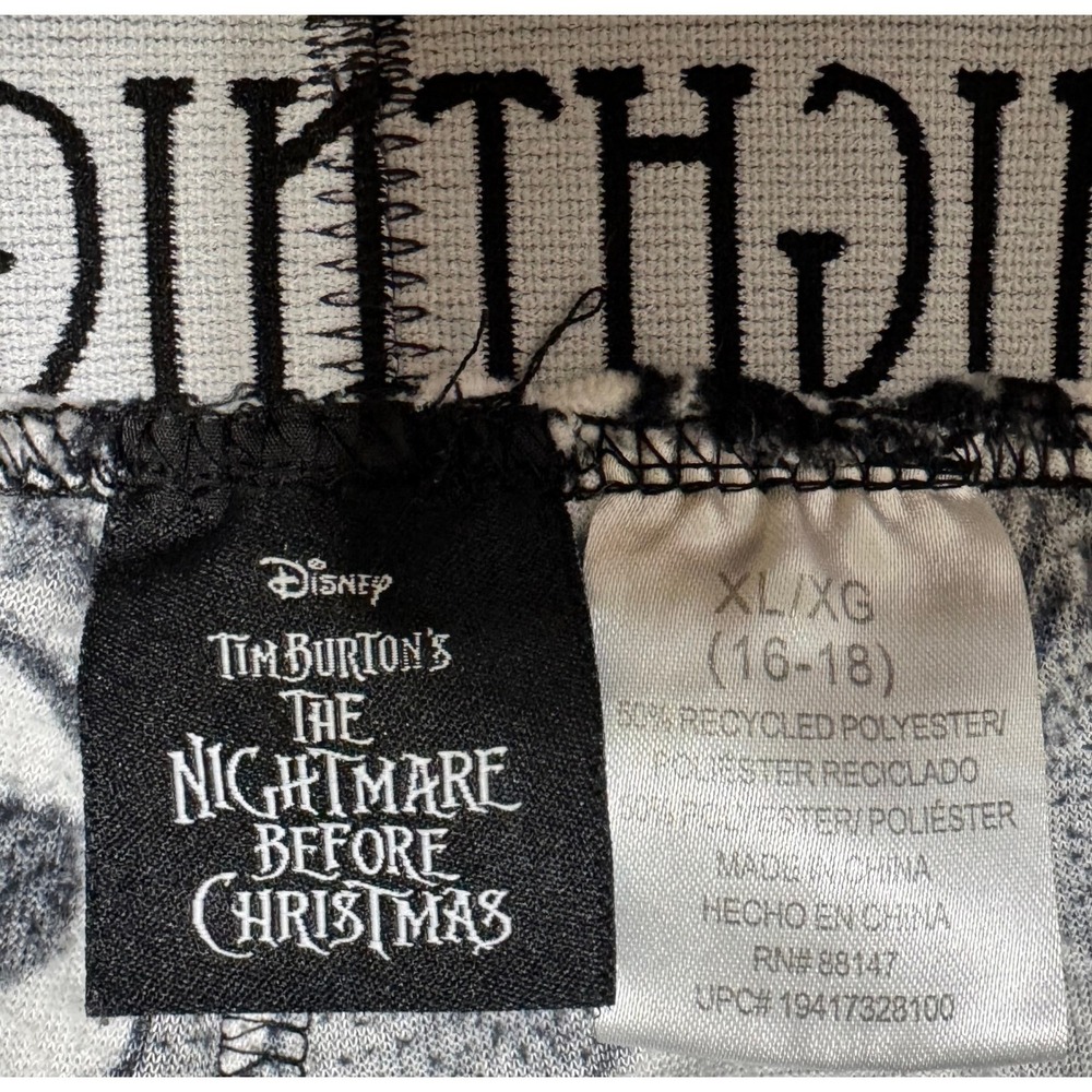Disney Nightmare Before Christmas‎ Pajama Pants Womens XL Black Jack Skellington - Picture 3 of 3